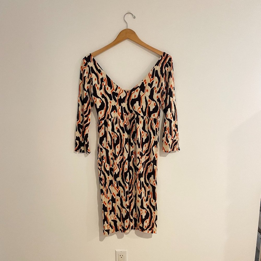 Vintage Diane von Furstenberg DVF Off the Shoulder Cocktail Dress